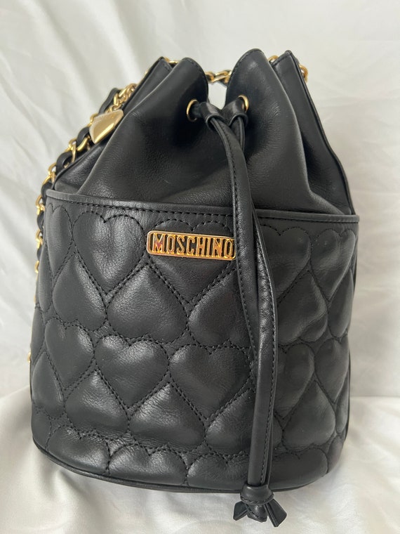 Authentic Vintage 90’s Moschino black gold chaine… - image 2