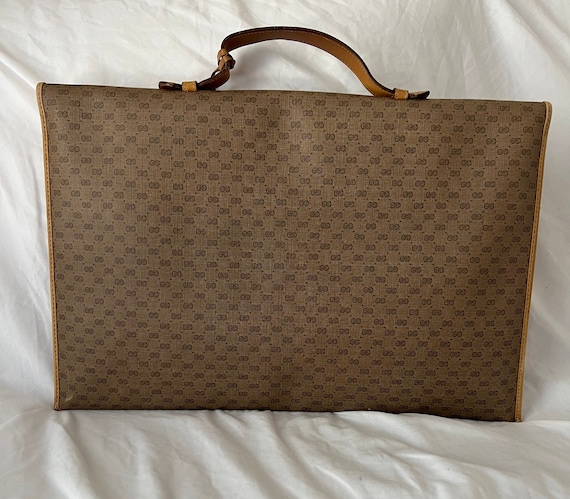 Vintage GUCCI Business Bag With Key Clutch Bag Micro GG Leather Etsy
