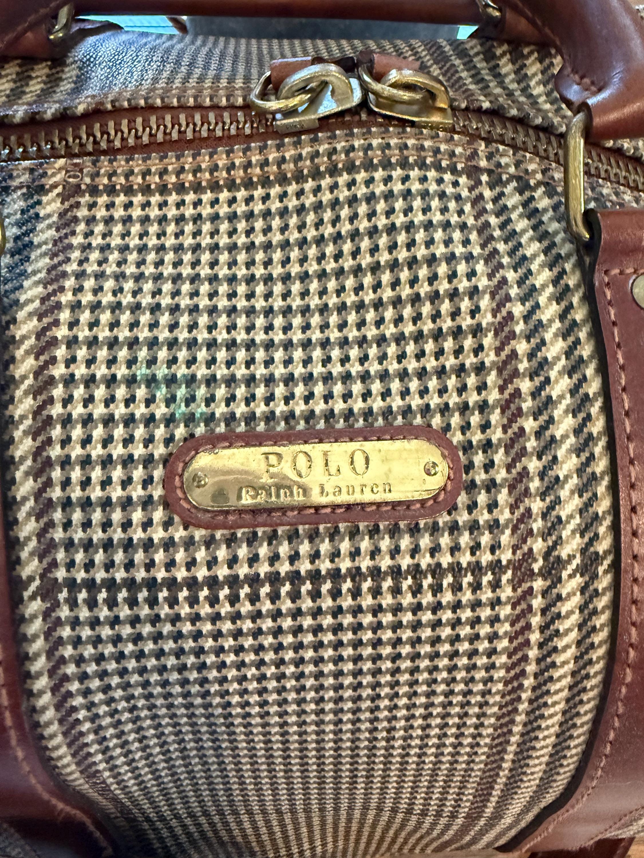 Polo Ralph Lauren Houndstooth Duffel 50 Bag Vintage - Etsy