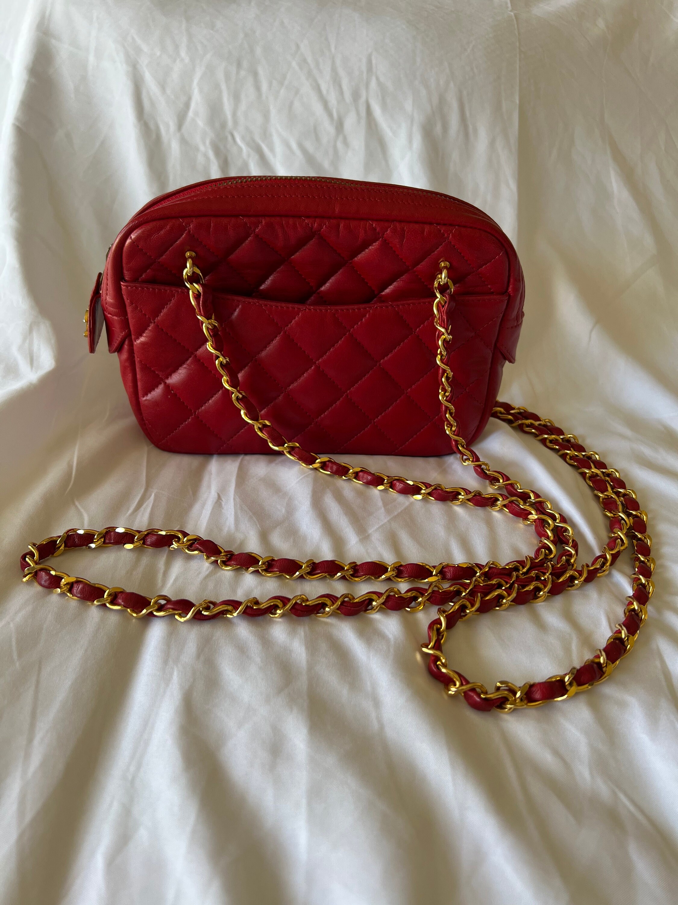 Red Chanel Bag - Etsy Red Chanel Bag - Etsy