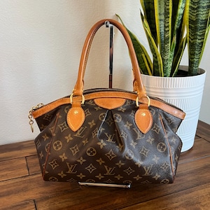 Vintage Authentic Louis Vuitton Tivoli Shoulder Bag PM Brown