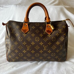 Vintage Louis Vuitton Speedy 30 Bag | Ivory & Gold