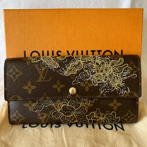 Louis Vuitton Long Wallet Monogram Dantelle Portefeuille Sarah Brown x Gold  Canvas Women's M95389