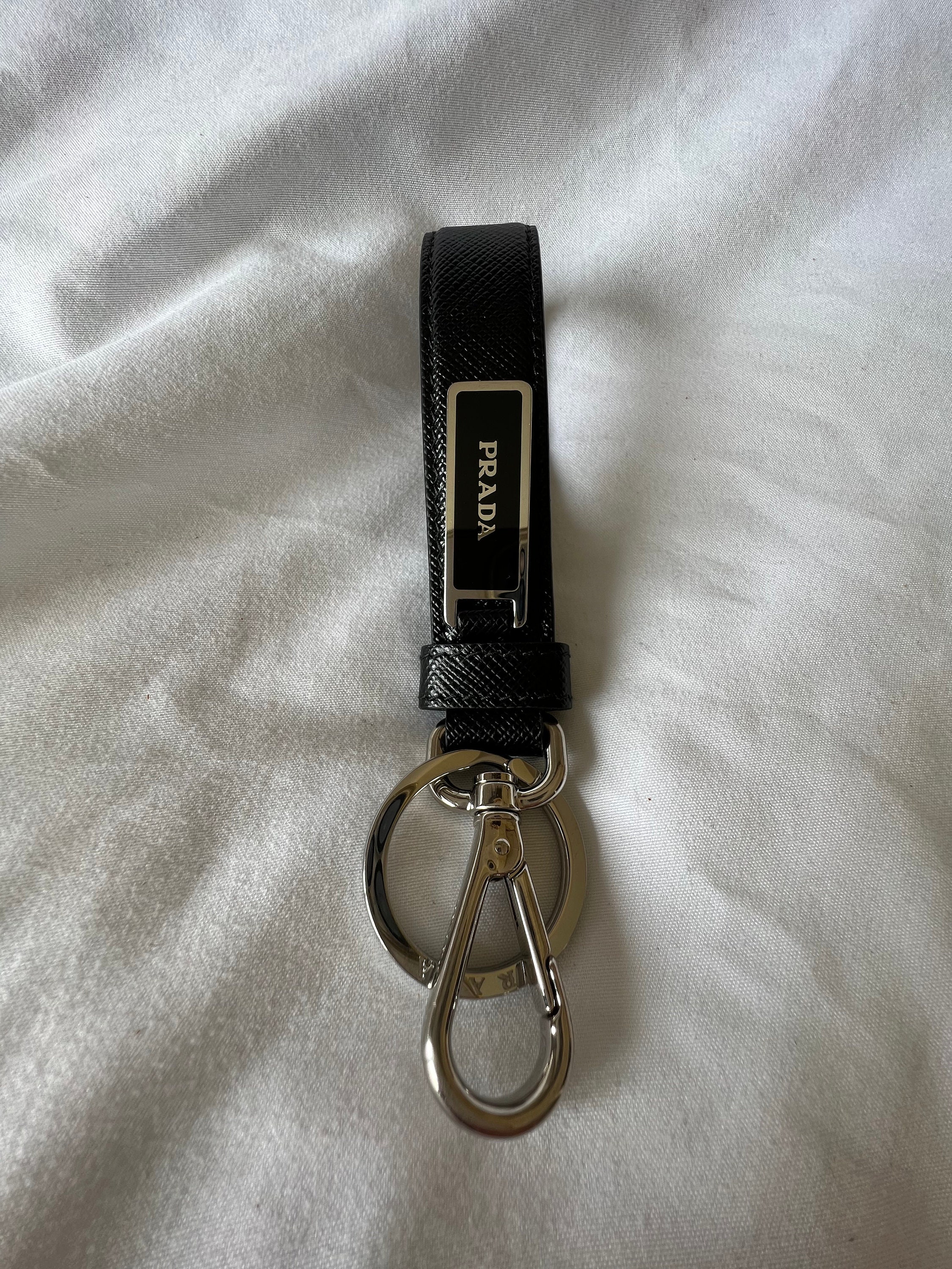 PRADA Saffiano Leather Key Ring 