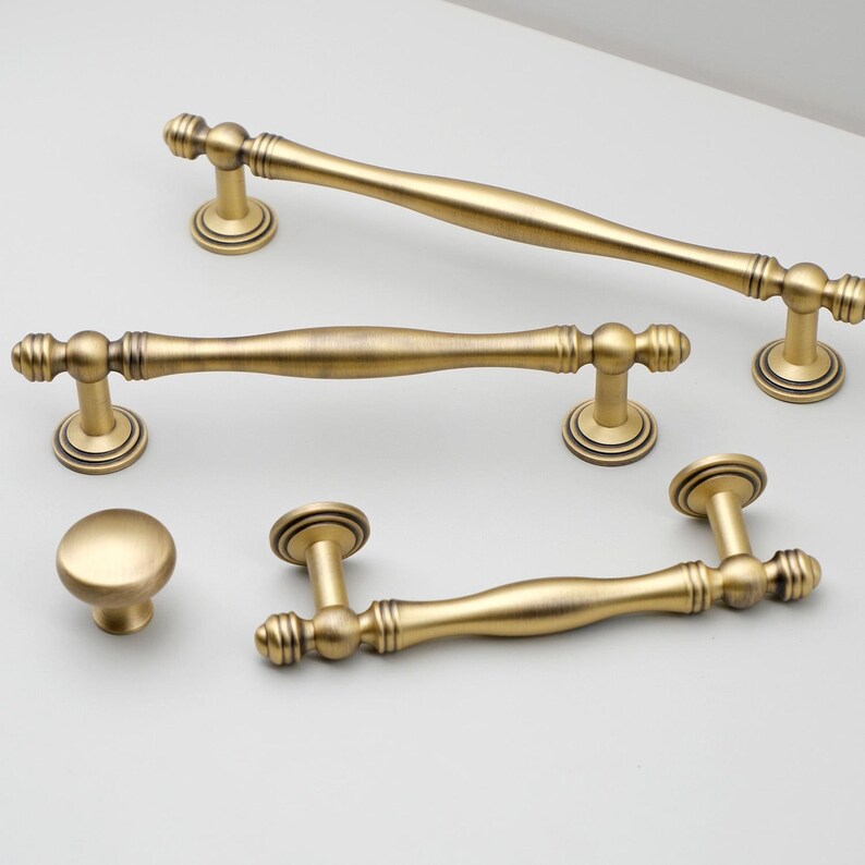 Antique Brass Cabinet Pulls Antique Gold Kitchen Pulls Antique Brass ...