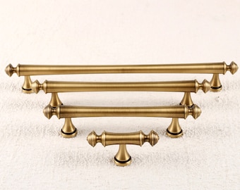 Antique Brass Handles | Antique Gold Kitchen Pulls | Antique Brass Cabinet Pulls | Brass Cabinet Hardware