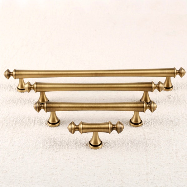 Kitchen Cabinet Antique Brass Hardware - Etsy