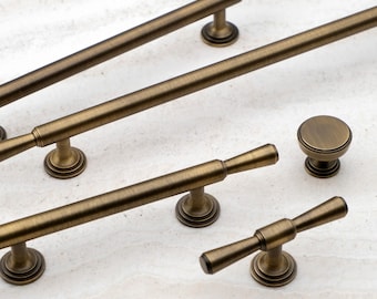 Antique Brass Cabinet Handles | Vintage Gold Kitchen Hardware