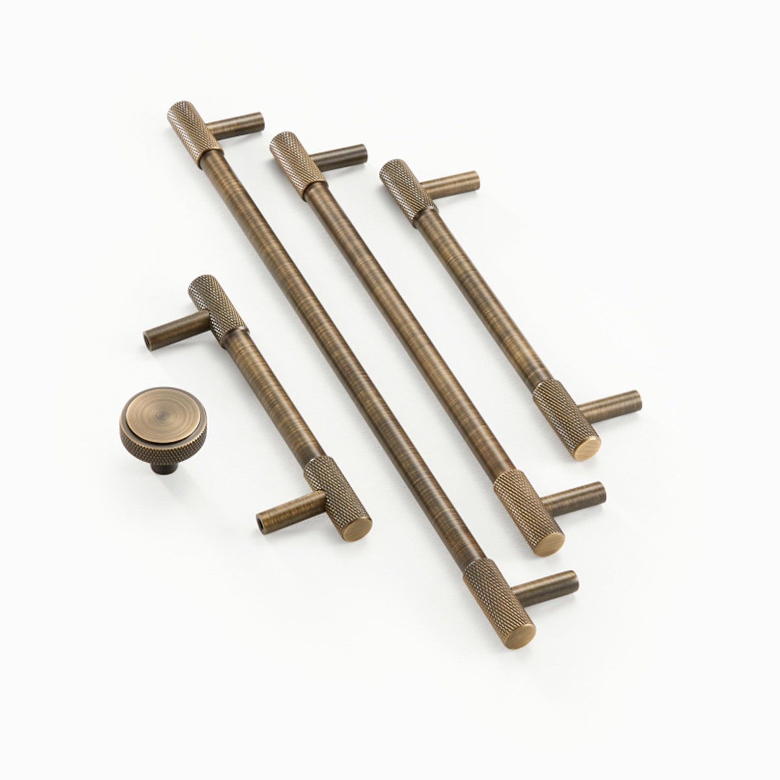 Antique Brass Handle Knurled Vintage Brass Kitchen Pulls Vintage Brass ...