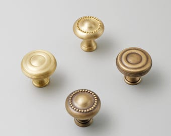Solid Brass Versatile Drawer Knob Antique Brass Knobs Brushed Brass Knobs Dresser Knobs Cabinet Door Knobs Decorative Knobs Cabinet Hardware