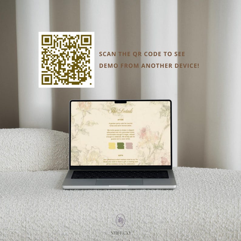 Vintage English Garden Wedding Website Template | Fine Art Floral Invitation | Mobile Friendly RSVP Website | Canva Editable image 4