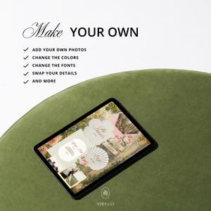 Vintage English Garden Wedding Website Template | Fine Art Floral Design (Canva Editable) image 8