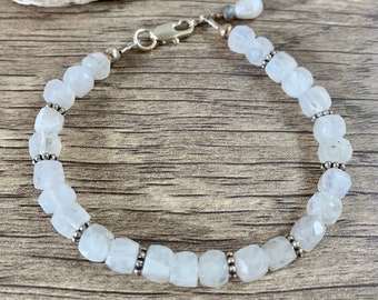 Moonstone and Sterling Silver Bracelet