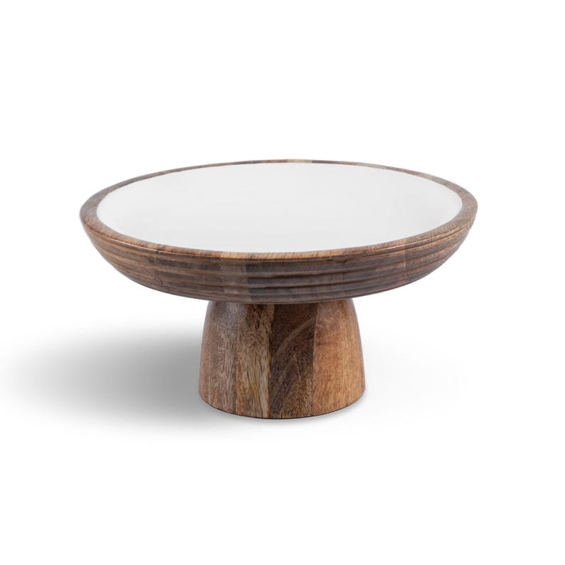 Aesthetic Living Mango Wood Cake Stand