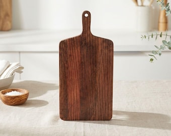 Large Reversible Wooden Charcuterie Board, Mango Wood Serving Board, Cutting Board for Cheese and Snacks, Rustic Kitchen Decor, Hostess Gift