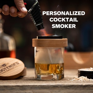 Cocktail Smoker Kit with Torch | Smoked Old Fashion Cocktail Kit | Personalized Smoker Kit | Fathers Day Gift with Name | Dad Gifts Custom