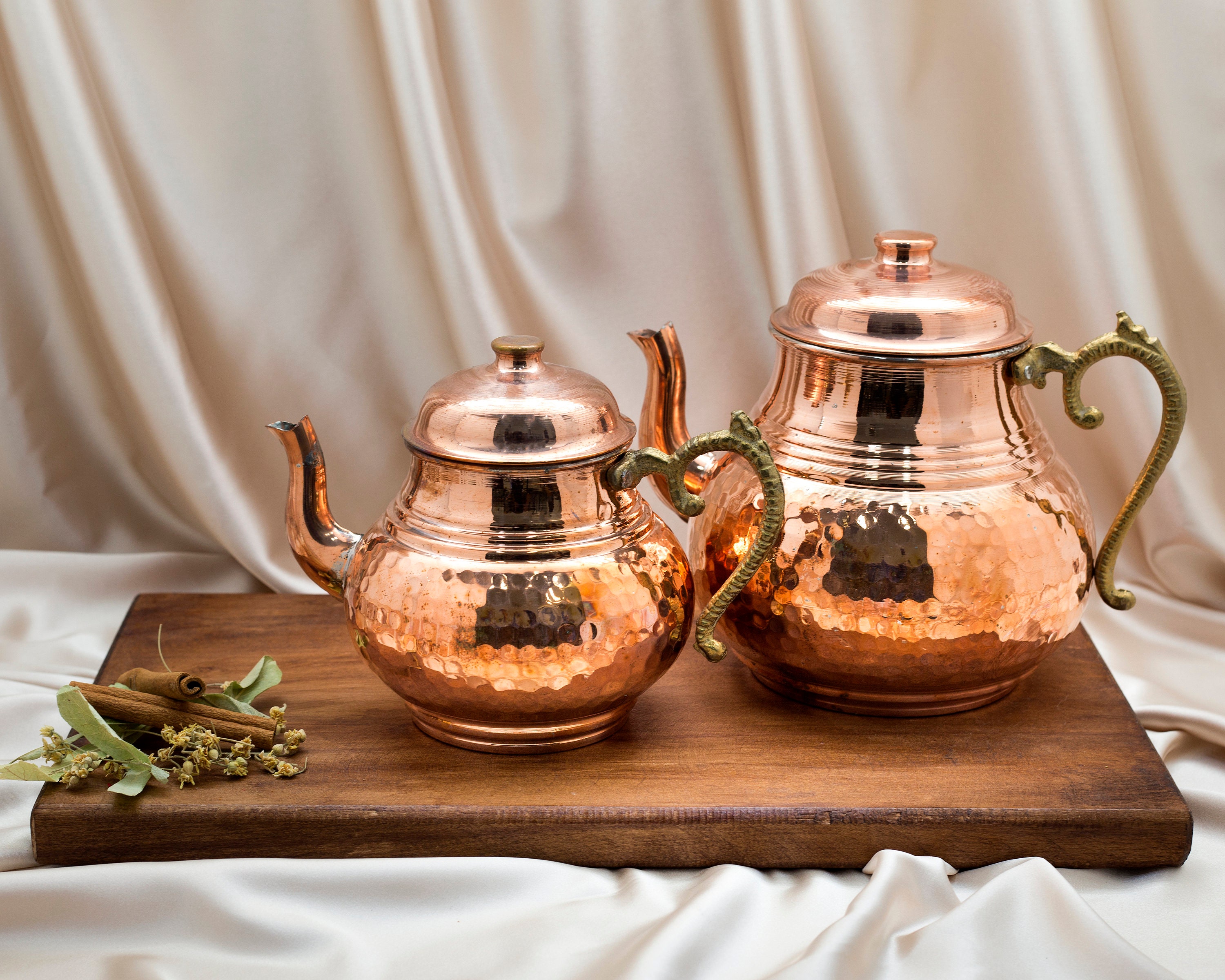 Taditional teiera orientale rame teiera turca tè orientale bere su