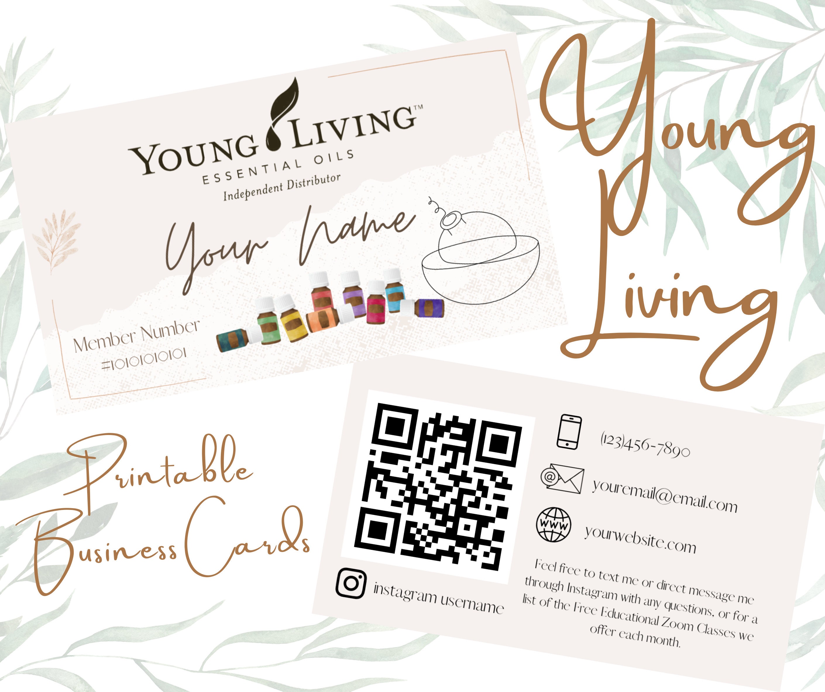 Young Living Business Cards
