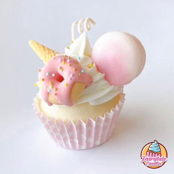 Cupcake Candle, Vanilla Candle, Food Candles, Cake Candle, Dessert Candles, Best Friend Gift, Birthday Gift, Unique Candle, Cute Candle