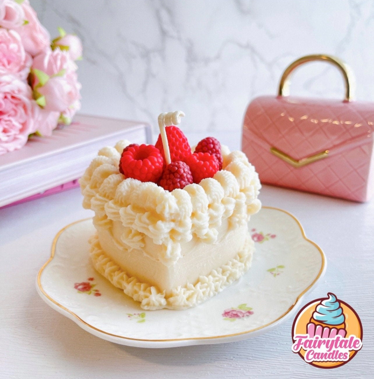 Berries Cake Candle, Gift For Her, Dessert Candles, Food Candle, Kawaii Candle, Fake Cake, Cute & Unique Birthday Gift, Natural Soy Wax