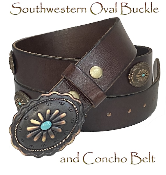 Handmade NEW concha belt Concho Belt Handmade Vintage Southwestern Gold Silver  main image 4