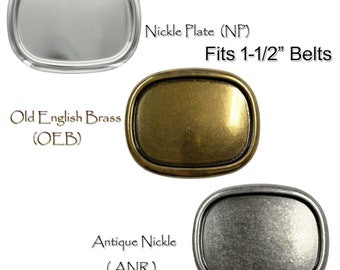 Oval Raised Edge Buckle Blank Plain Buckle Fits 1-1/2" Belt Strap Choose Your Color - Add Your Own Design