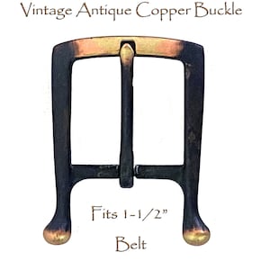 Elegant Vintage Antique Copper Finish Replacement Belt Buckle Fits 1-1/2&quot; Belts