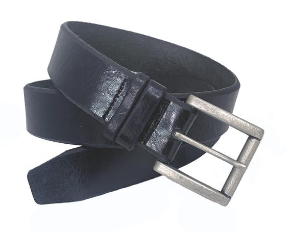 Western Jean Vintage 100% Genuine Leather Belt, 1-1/2 display picture 3