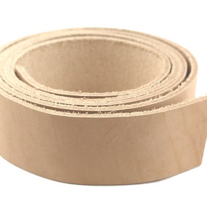 NATURAL Leather Strips, 55+ Inches Long 8 Widths - Natural Veg Tan ...