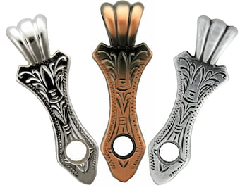 Lot of (6) pcs Western A-8000 Concho Necklace Pendant Adapters (3) COLORS 1-7/8 "