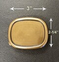 Oval Raised Edge Buckle Blank Plain Buckle Fits 1-1/2" Belt Strap Choose Your Color - Add Your Own Design