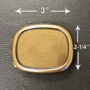 Oval Raised Edge Buckle Blank Plain Buckle Fits 1-1/2&quot; Belt Strap Choose Your Color - Add Your Own Design