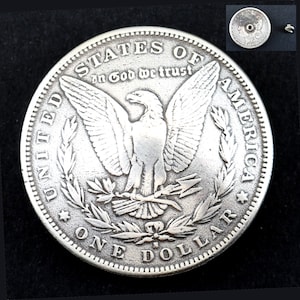 Morgan Silver Dollar Reproduction Concho: 1-1/2" Silver Plated Ornament (6 PC's)