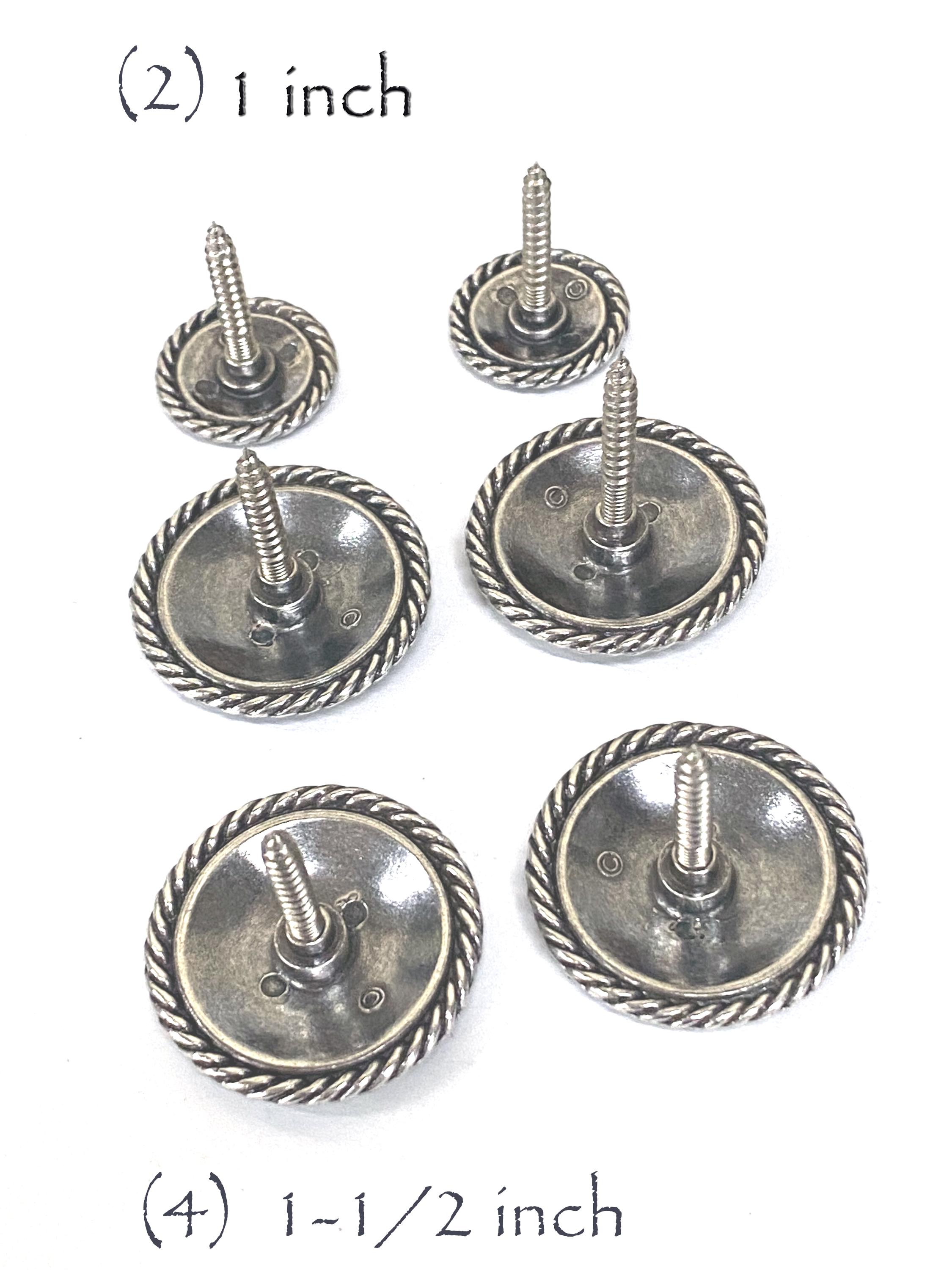 Silver Rope Edge Saddle Set Antique Silver Rope Edge Conchos - Western Saddle Set, 6 ...