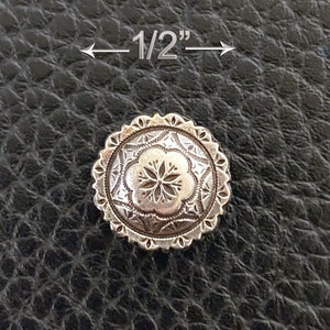 Antique Silver &quot;Windrose&quot; Screw-back Conchos: 6 sizes Western Embellishments