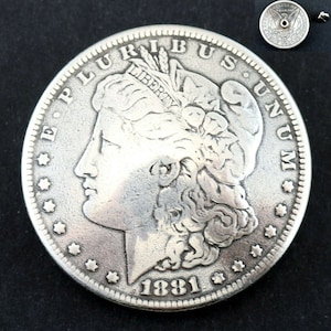 Coin Concho 6 PC's Morgan Silver Dollar Reproduction 1-1/2" Silver Plated Finish