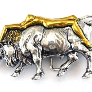 Bull Belt Buckle Bullfighter Artistic Longhorn Western 2 Colors NEW