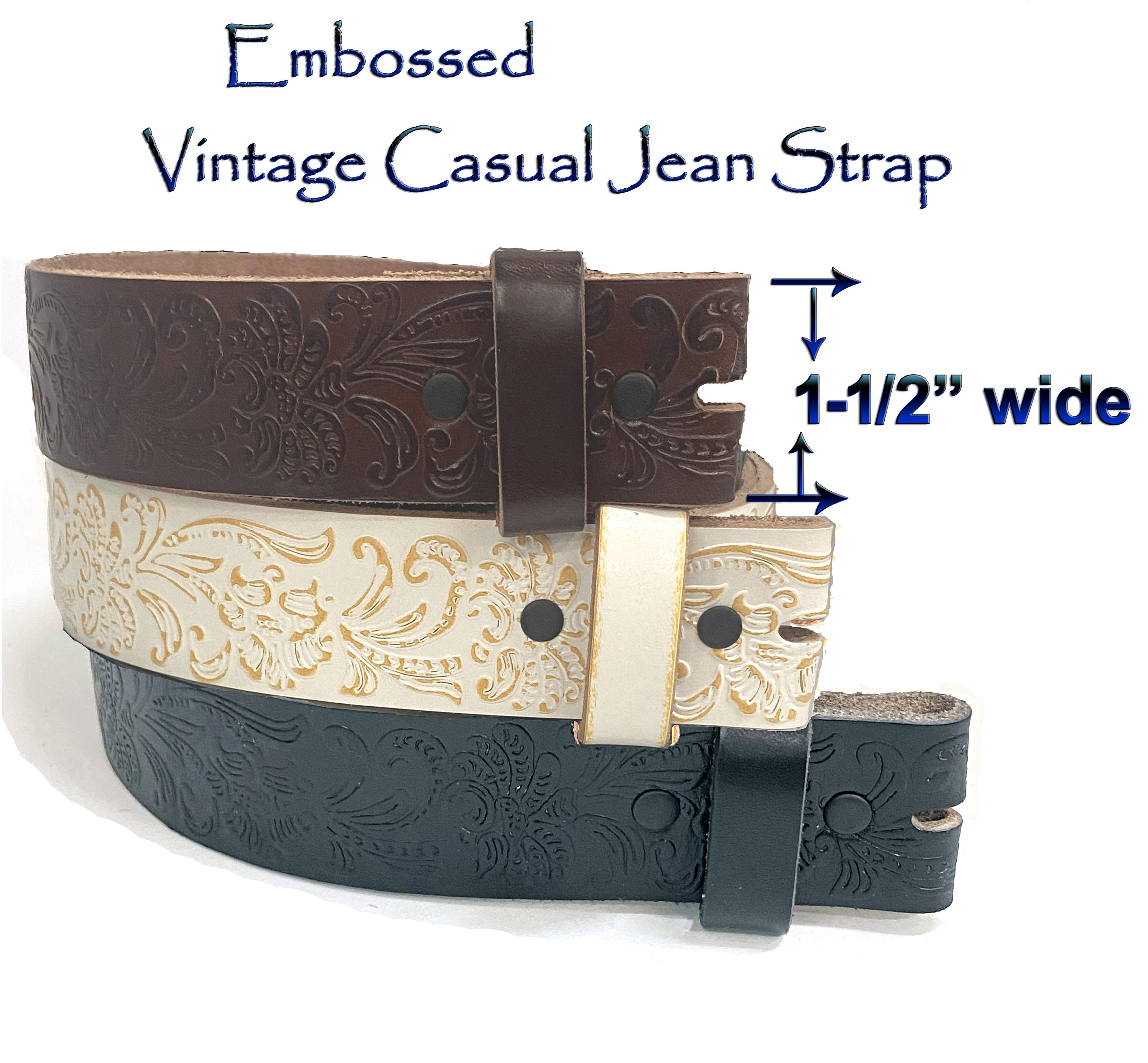 LEATHER STRAPS & HARDWARE One, Two or Three Leather Straps for