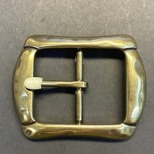 Retro Vintage Antique Brass Finish Replacement Center Bar Belt Buckle Fits 1-1/2&quot; Belts