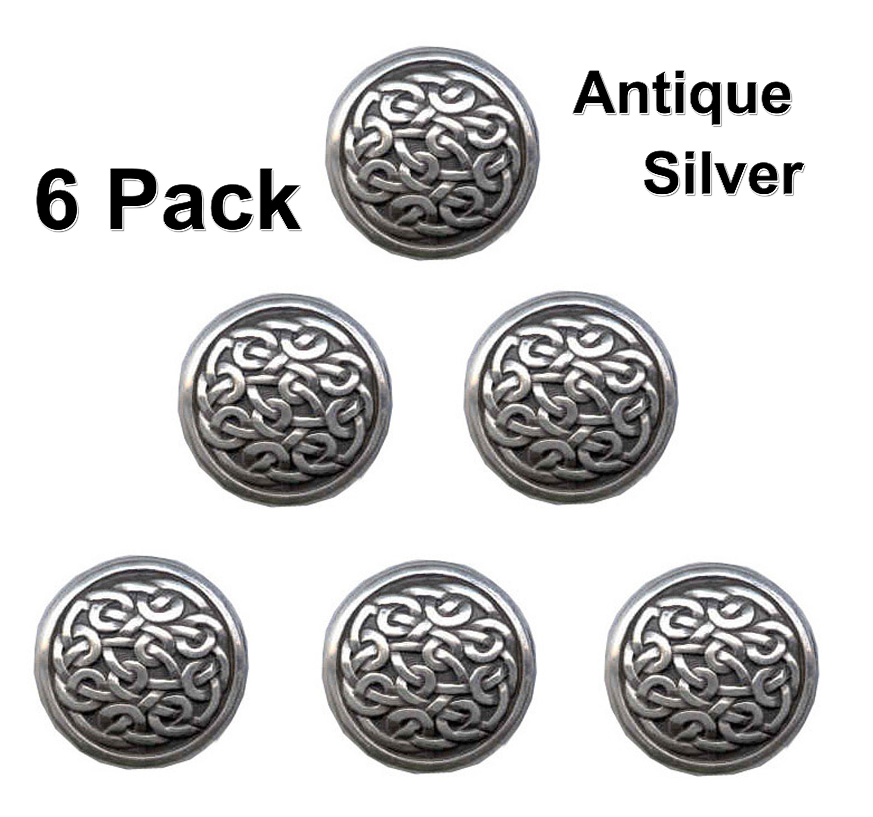 Celtic Screw-back-1 Inch-conchos-(3)-finishes: Antique Silver-brass ...
