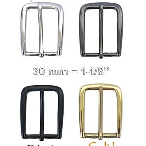 Replacement Heel Bar Dress Belt Buckles Fit: 1-1/8" = 30 mm Wide (4 FINISHES) New