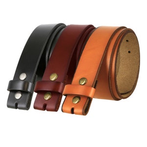 Vintage Style Genuine Leather Casual Replacement Belt Strap 1-1/2" Wide Available 3 Colors