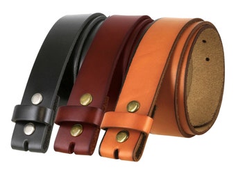 Vintage Style Genuine Leather Casual Replacement Belt Strap 1-1/2" Wide Available 3 Colors