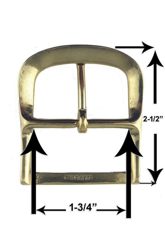 9946 Solid Brass Buckle Replacement Center Bar Single Prong Buckle