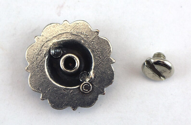 Concho Lot of 6 Berry Concho Antique Silver Barrel Racer Western