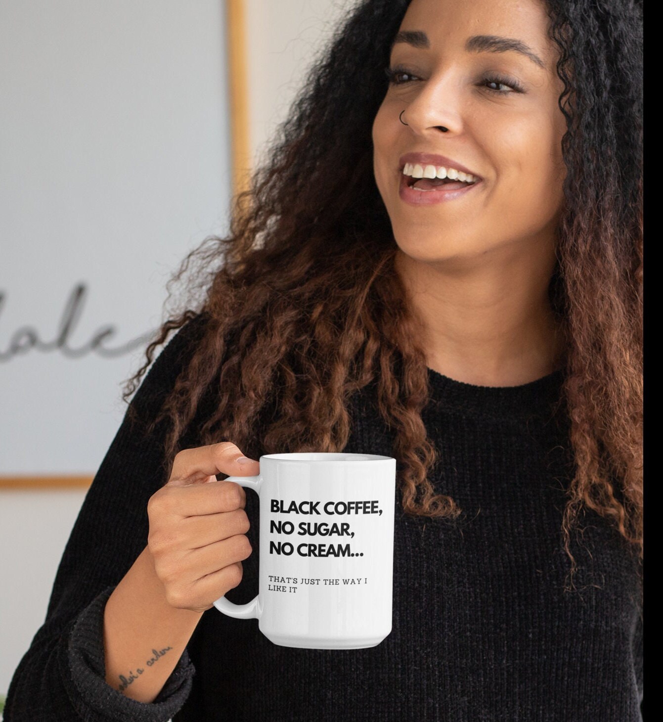 Black Coffee No Sugar No Cream, 90's Lyrics Mug - Etsy