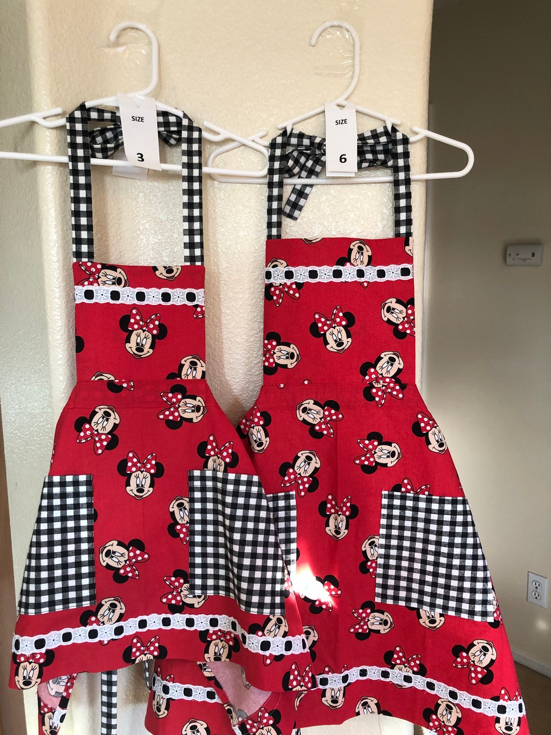 Girls Disney Minnie Mouse Aprons Etsy