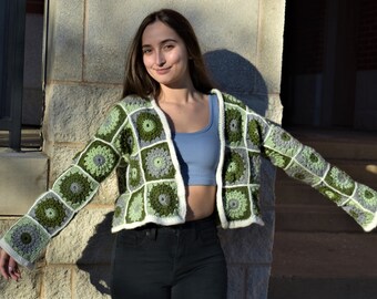 Custom Sunburst Crochet Cardigan