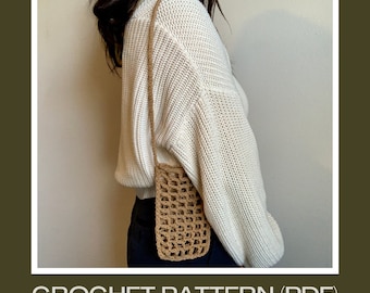 PDF DOWNLOAD crochet mesh phone bag / crochet pattern / crochet bag pattern / crochet phone bag pattern / mini sling bag pattern