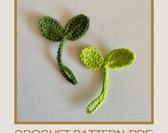 PDF DOWNLOAD crochet sprout cable tie and bookmark pattern / crochet pattern / crochet sprout pattern